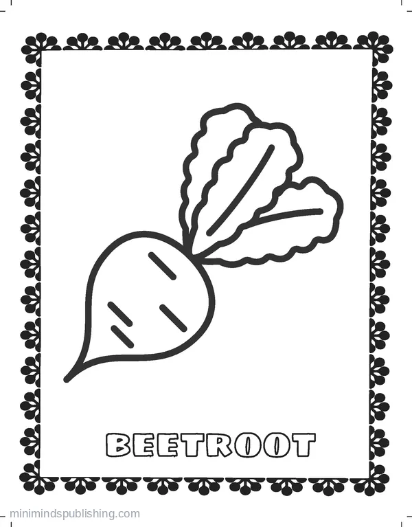Fruits and Veggies Coloring Page 10 — free printable fruits & vegetables coloring page
