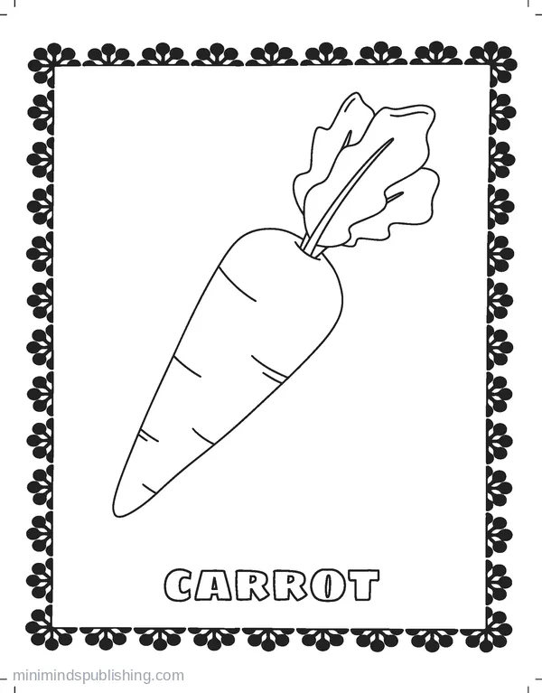 Fruits and Veggies Coloring Page 13 — free printable fruits & vegetables coloring page