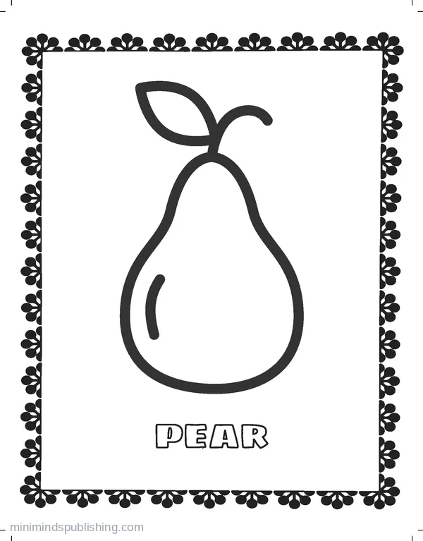 Fruits and Veggies Coloring Page 17 — free printable fruits & vegetables coloring page