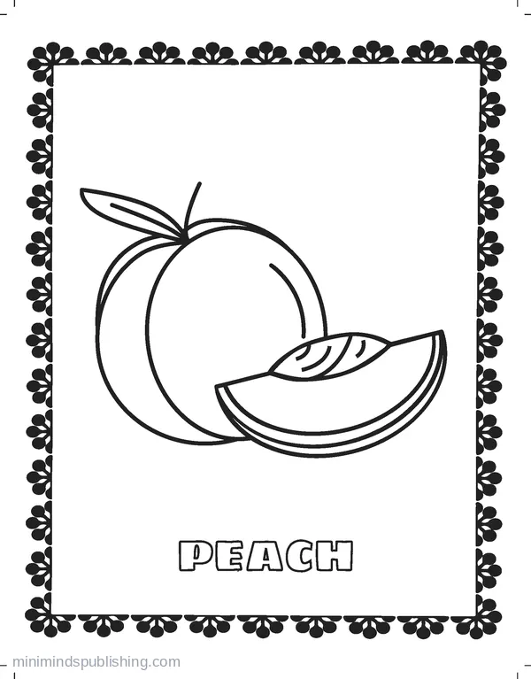 Fruits and Veggies Coloring Page 25 — free printable fruits & vegetables coloring page