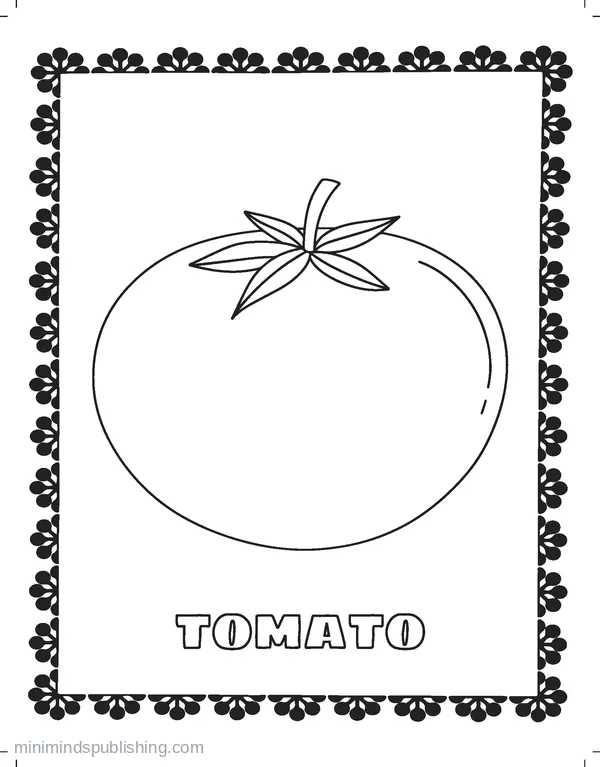 Fruits and Veggies Coloring Page 26 — free printable fruits & vegetables coloring page