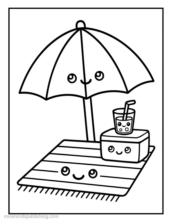 Summer Coloring Page 2 — free printable summer coloring page