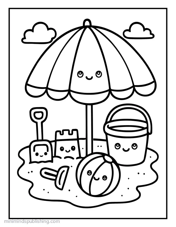 Summer Coloring Page 4 — free printable summer coloring page