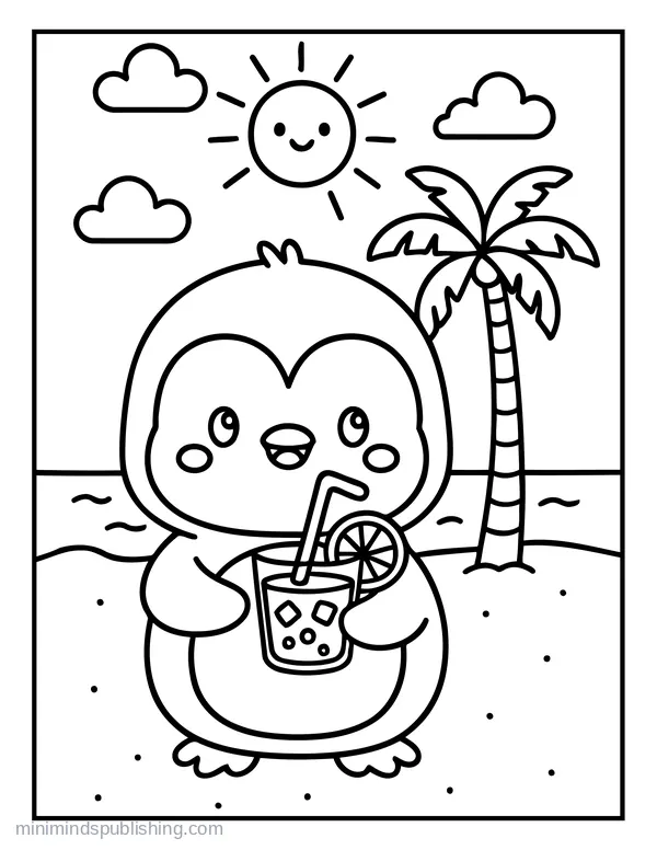 Summer Coloring Page 7 — free printable summer coloring page