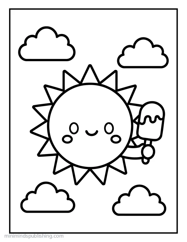 Summer Coloring Page 11 — free printable summer coloring page