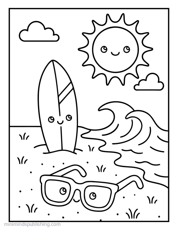 Summer Coloring Page 12 — free printable summer coloring page