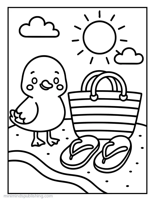 Summer Coloring Page 19 — free printable summer coloring page
