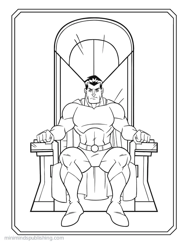 Superhero Coloring Page 6 — free printable superheroes coloring page