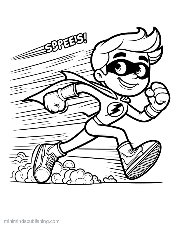 Superhero Coloring Page 10 — free printable superheroes coloring page