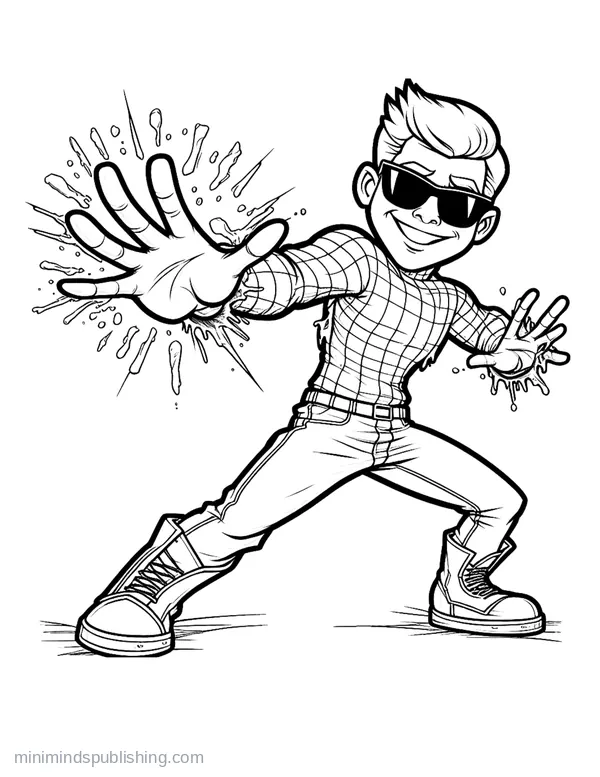 Superhero Coloring Page 12 — free printable superheroes coloring page