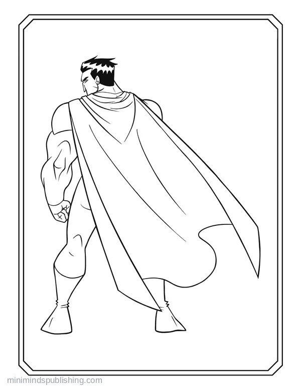 Superhero Coloring Page 15 — free printable superheroes coloring page
