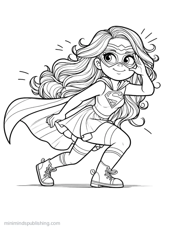 Superhero Coloring Page 17 — free printable superheroes coloring page
