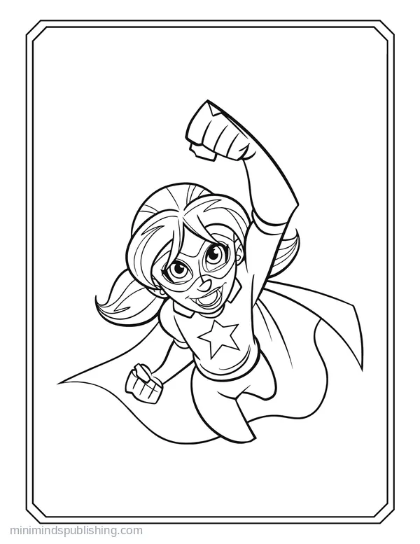 Superhero Coloring Page 21 — free printable superheroes coloring page