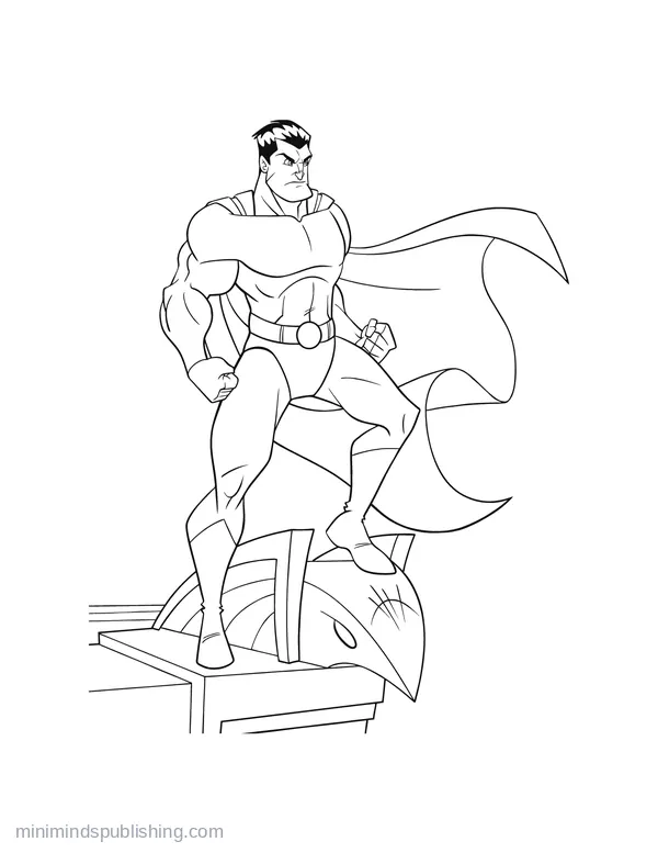 Superhero Coloring Page 23 — free printable superheroes coloring page