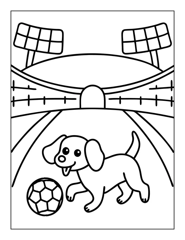 Cute Dogs 10 — free printable cute dogs coloring page