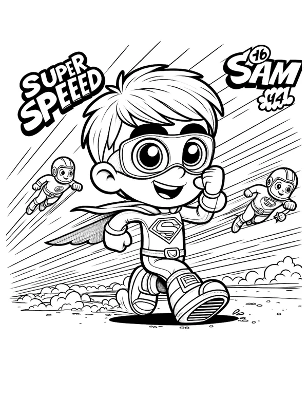 Super Hero 21 — free printable superheroes coloring page