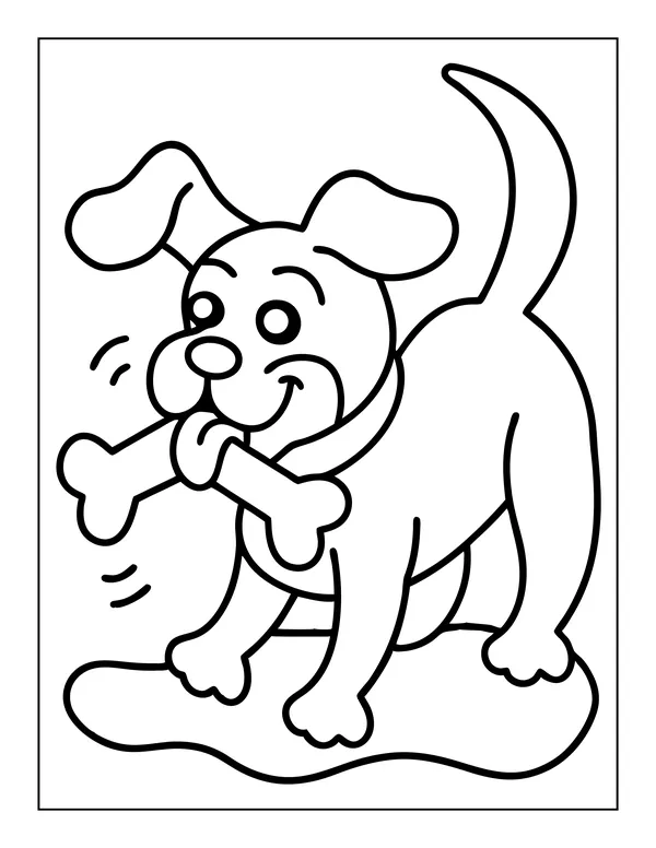 Cute Dogs 11 — free printable cute dogs coloring page