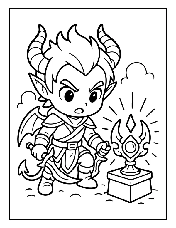 K-Pop Chibi 13 — free printable k-pop chibi coloring page