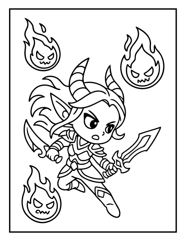 K-Pop Chibi 14 — free printable k-pop chibi coloring page