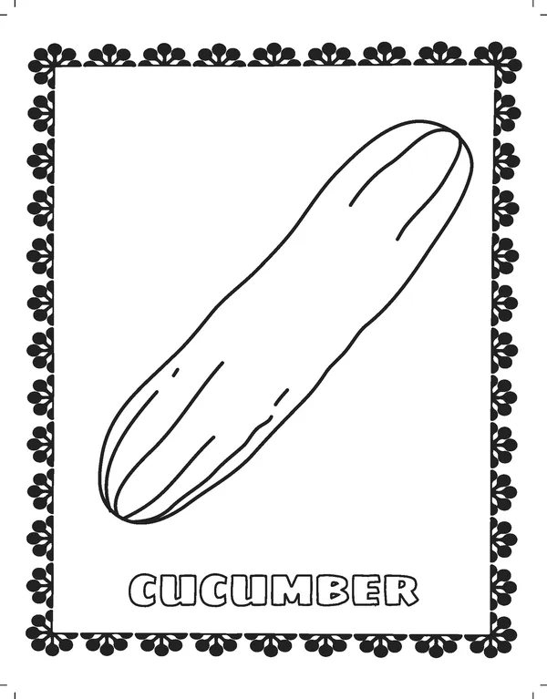 Fruits and Veggies 24 — free printable fruits & vegetables coloring page