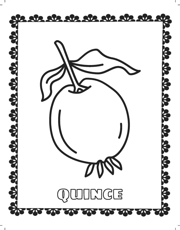 Fruits and Veggies 25 — free printable fruits & vegetables coloring page
