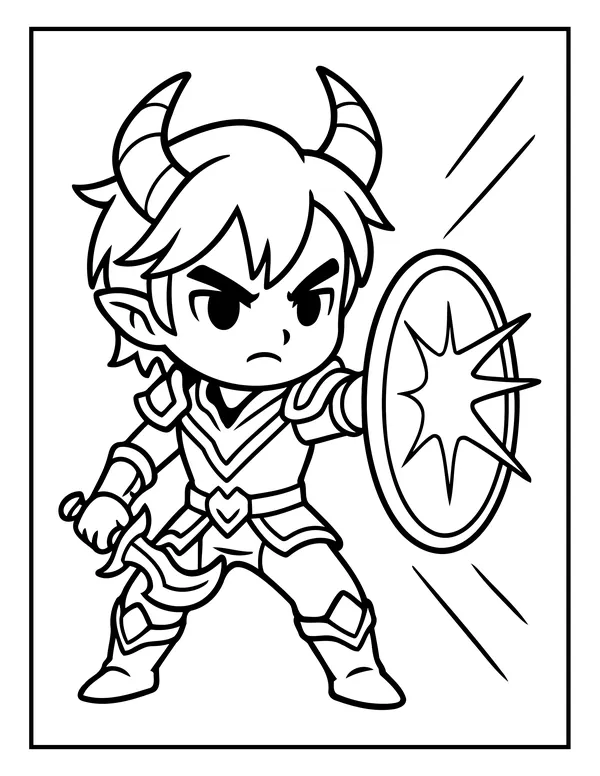 K-Pop Chibi 19 — free printable k-pop chibi coloring page