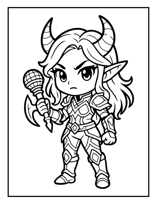K-Pop Chibi 20 — free printable k-pop chibi coloring page