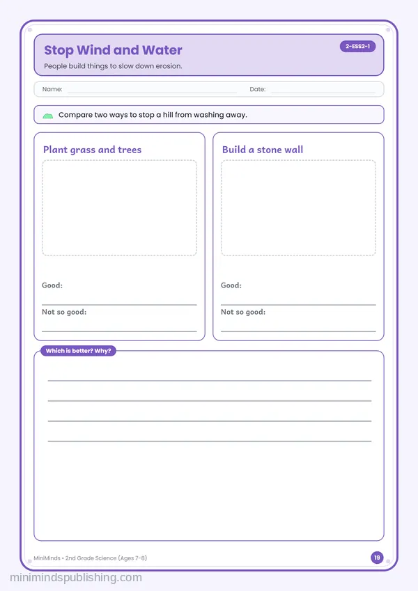 Stop Wind and Water — free printable 2nd Grade worksheet