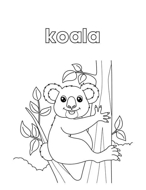 Cute Animals 20 — free printable cute animals coloring page