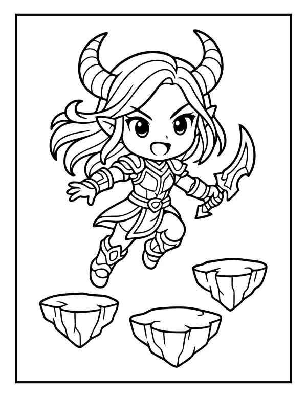 K-Pop Chibi 23 — free printable k-pop chibi coloring page