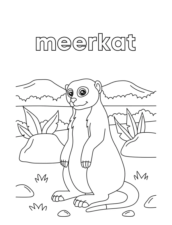 Cute Animals 22 — free printable cute animals coloring page
