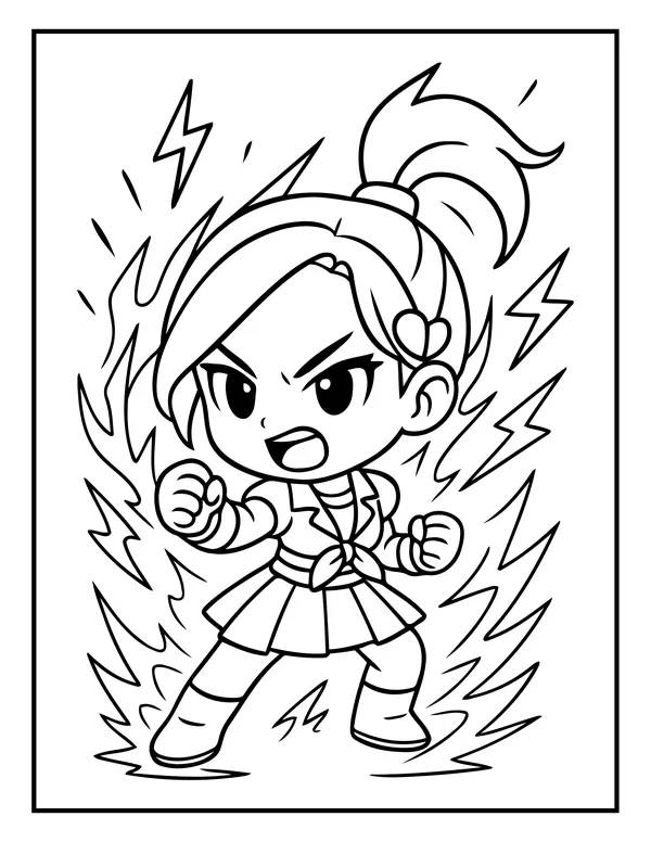 K-Pop Chibi 24 — free printable k-pop chibi coloring page
