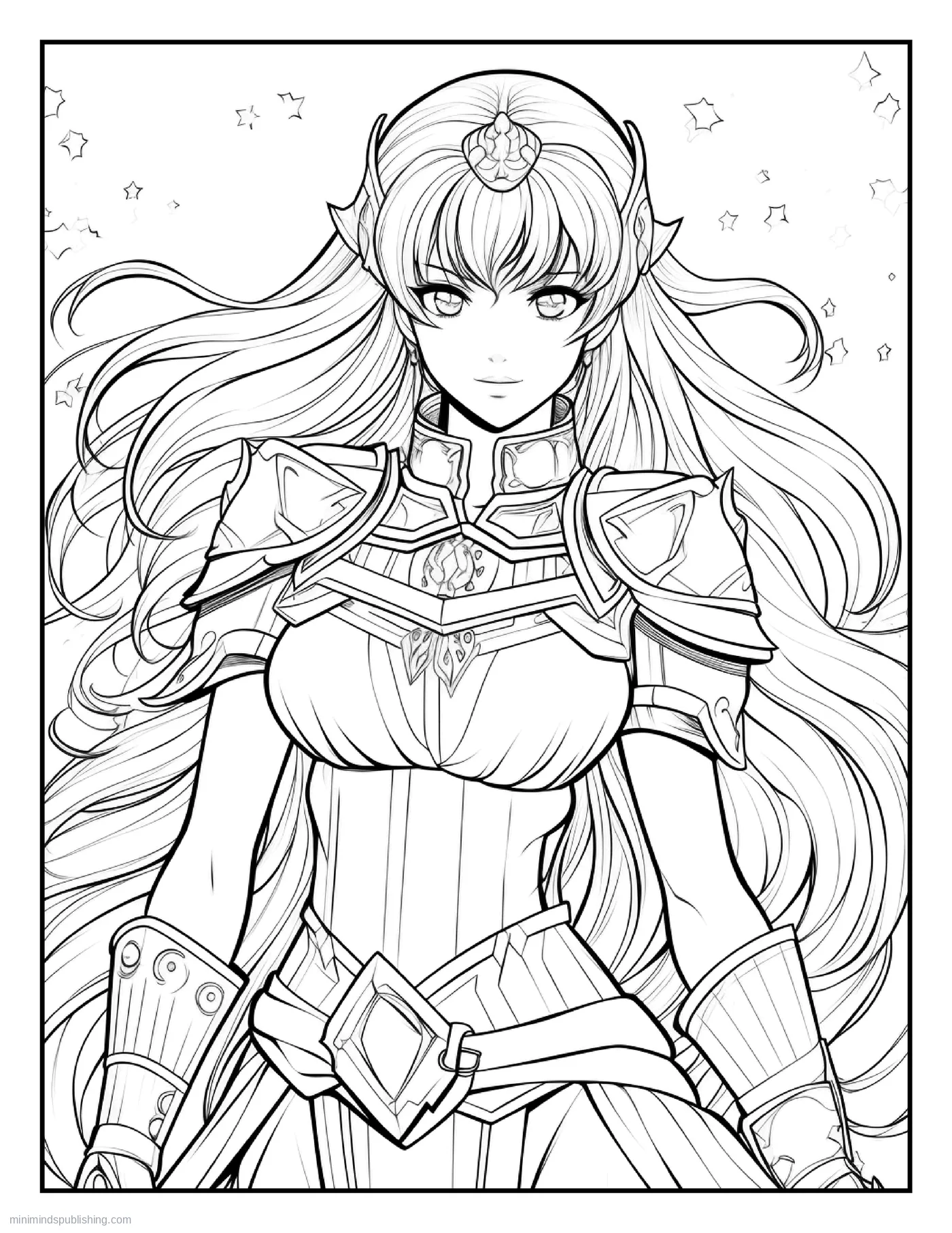 Anime Illustration Page 2 โ free printable anime coloring page for adults
