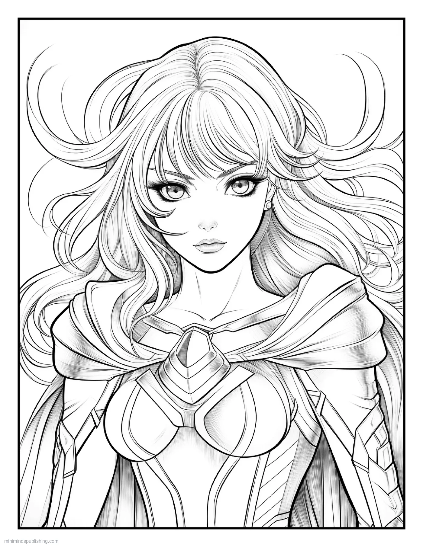 Anime Illustration Page 3 โ free printable anime coloring page for adults