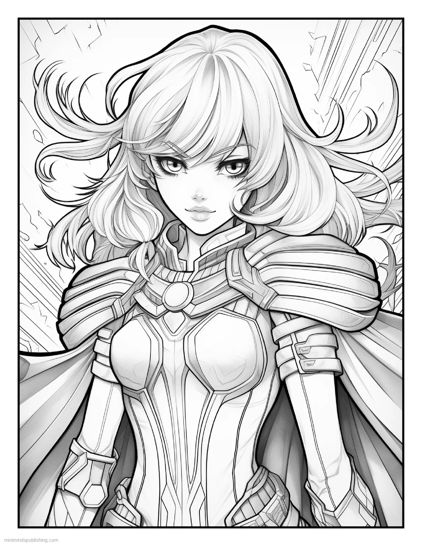 Anime Illustration Page 4 โ free printable anime coloring page for adults