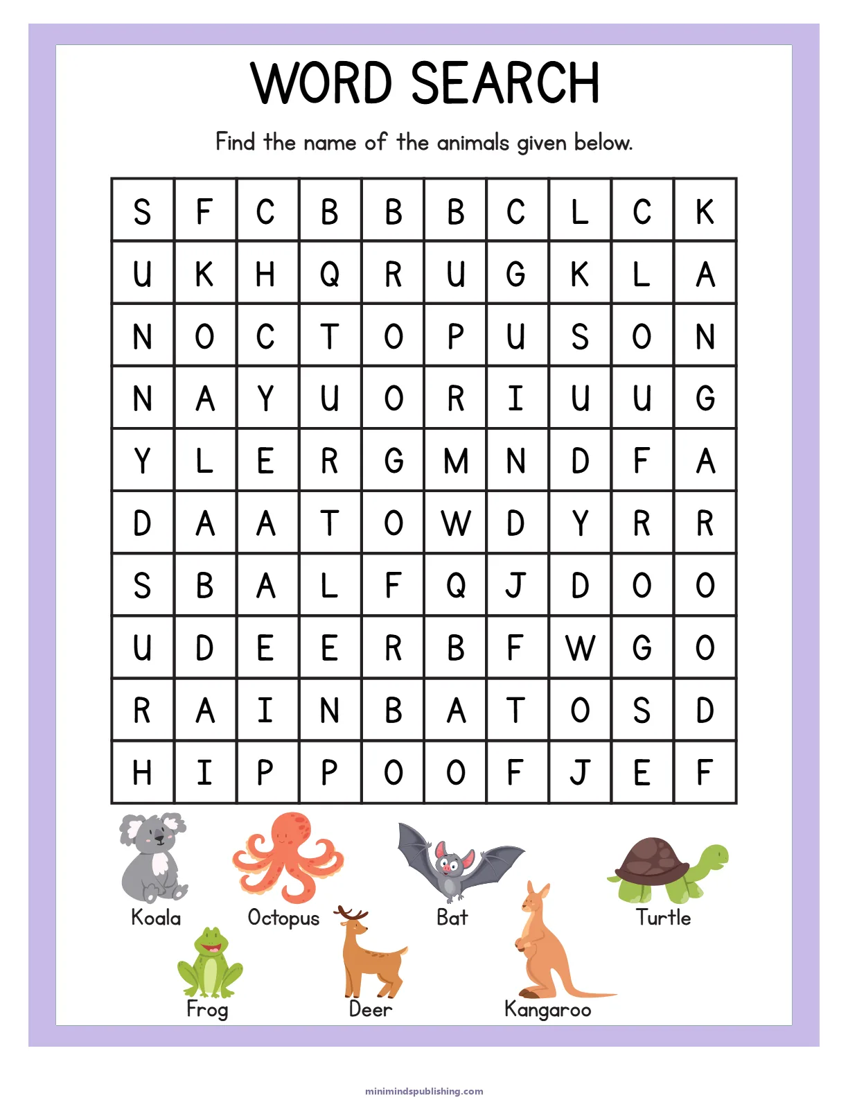 Animal Activities 8 — free printable animal activities activity sheet for ages 3-6