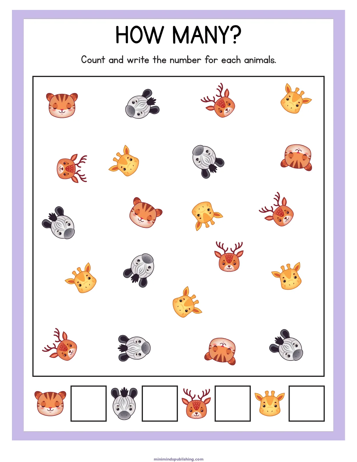 Animal Activities 9 — free printable animal activities activity sheet for ages 3-6