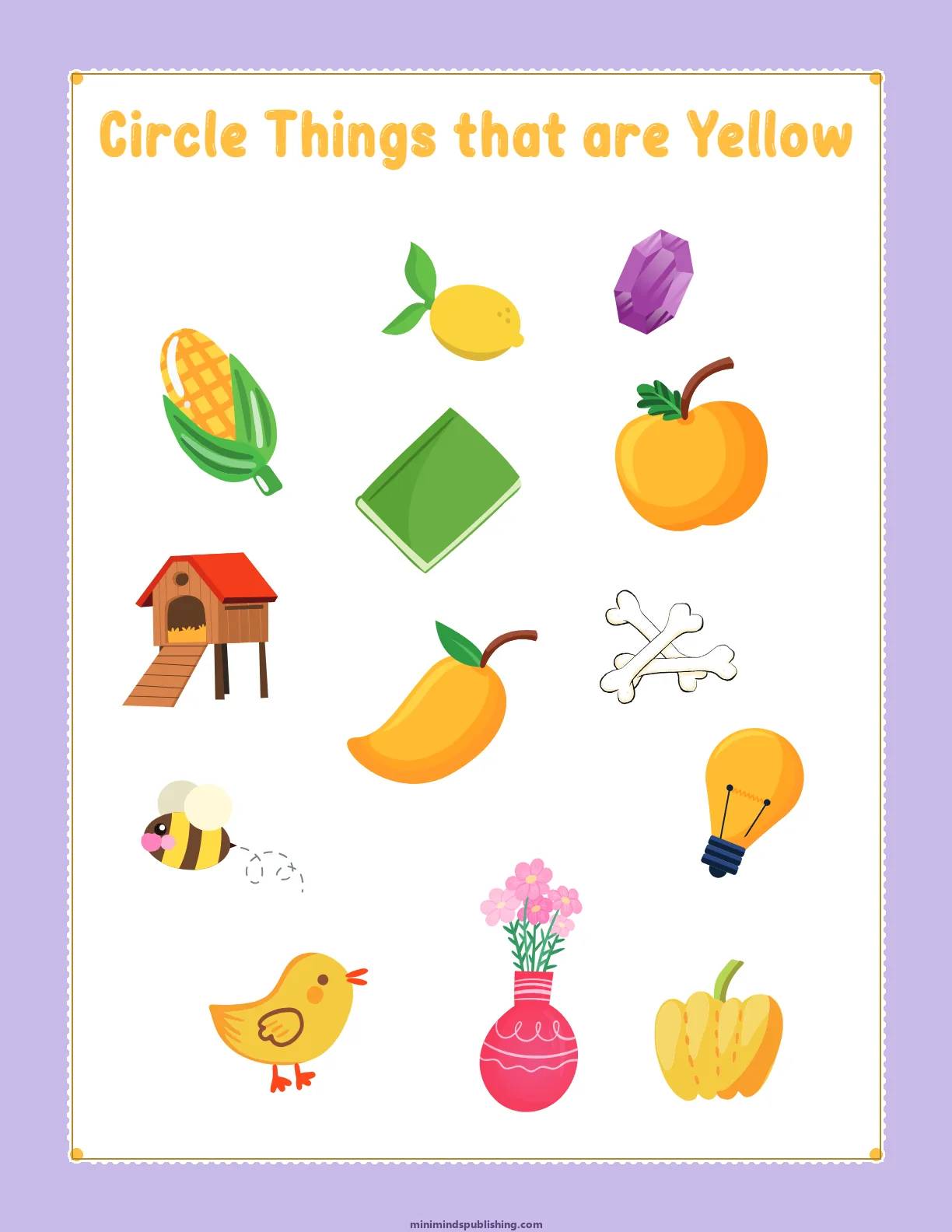 Circle the Color 40 — free printable circle the color activity sheet for ages 3-6
