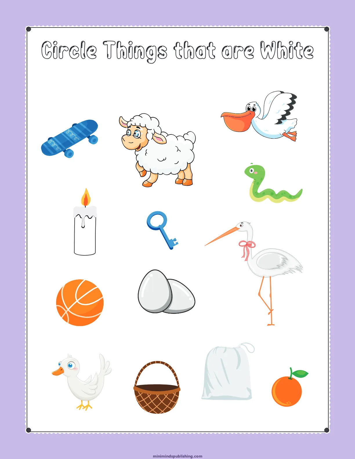 Circle the Color 45 — free printable circle the color activity sheet for ages 3-6