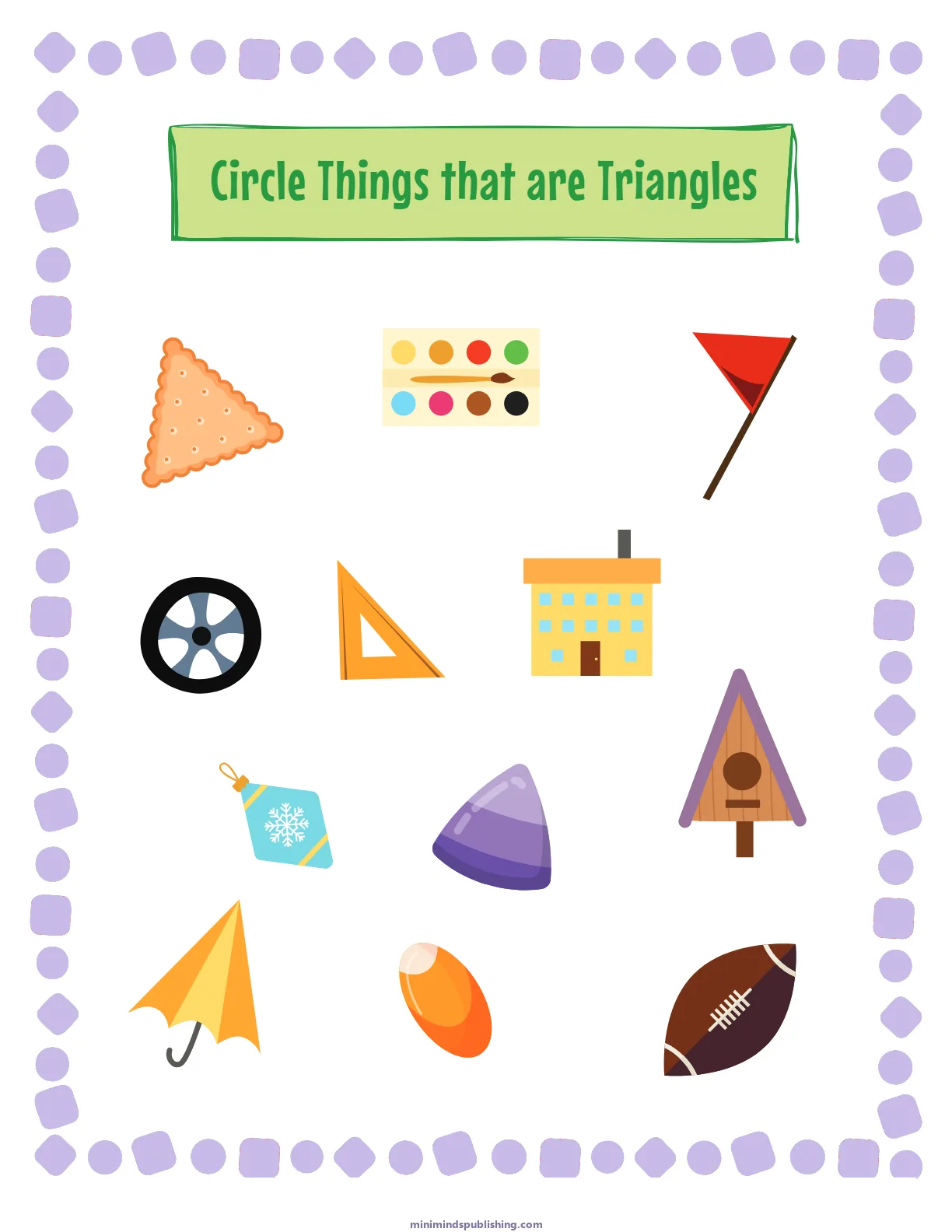 Circle the Shape 10 — free printable circle the shape activity sheet for ages 3-6