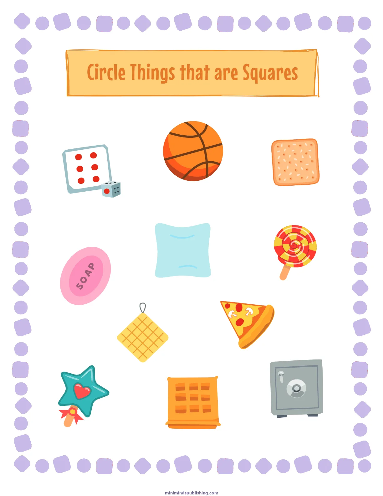 Circle the Shape 14 — free printable circle the shape activity sheet for ages 3-6
