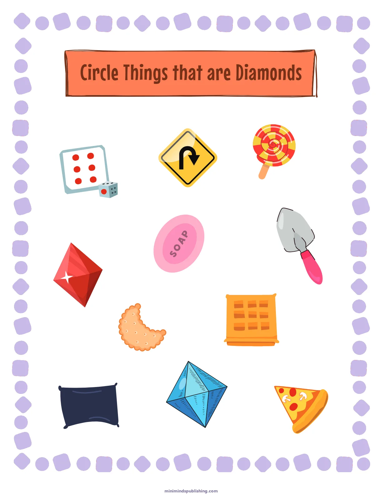 Circle the Shape 28 — free printable circle the shape activity sheet for ages 3-6