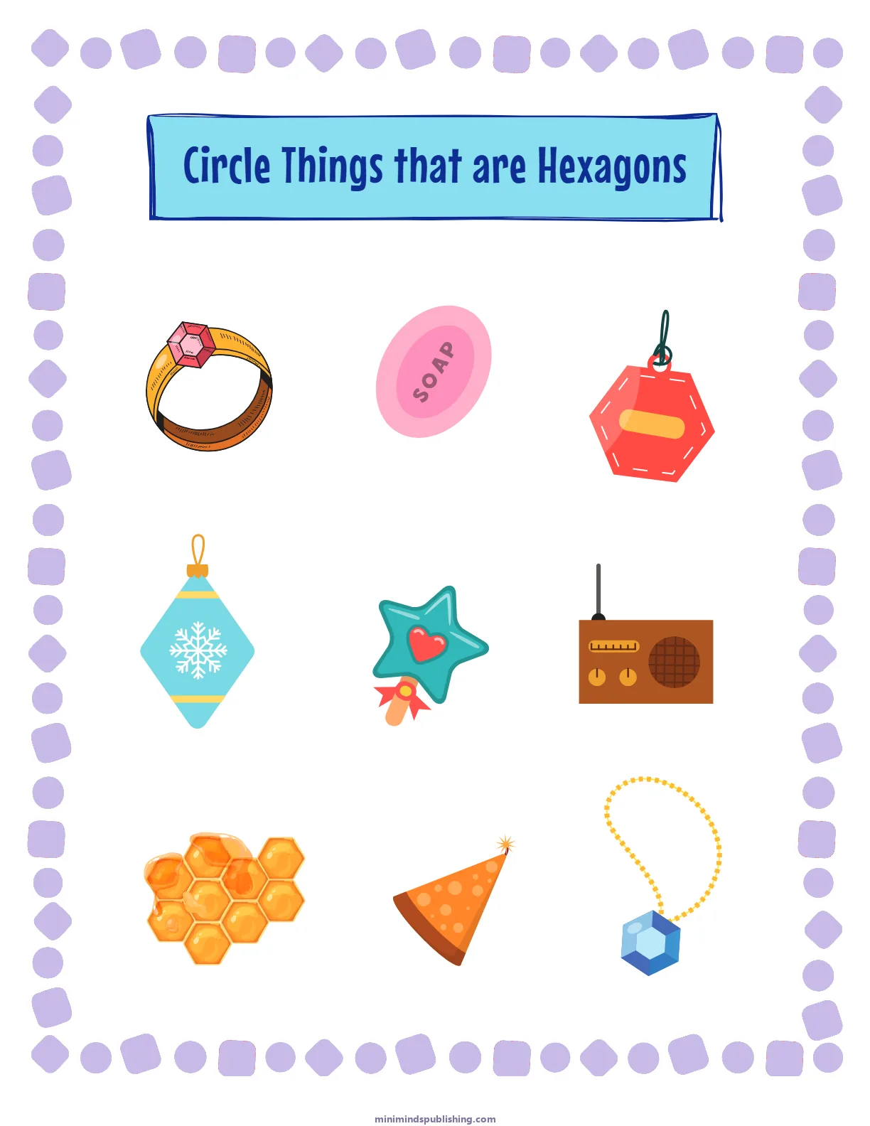 Circle the Shape 31 — free printable circle the shape activity sheet for ages 3-6