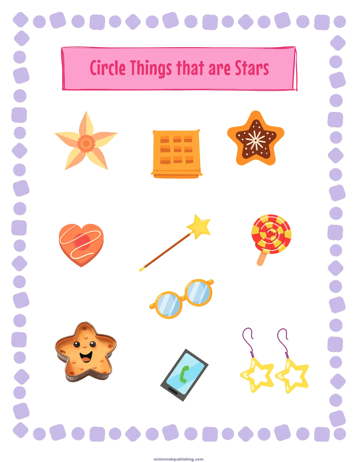 Circle the Shape 39 — free printable circle the shape activity sheet for ages 3-6