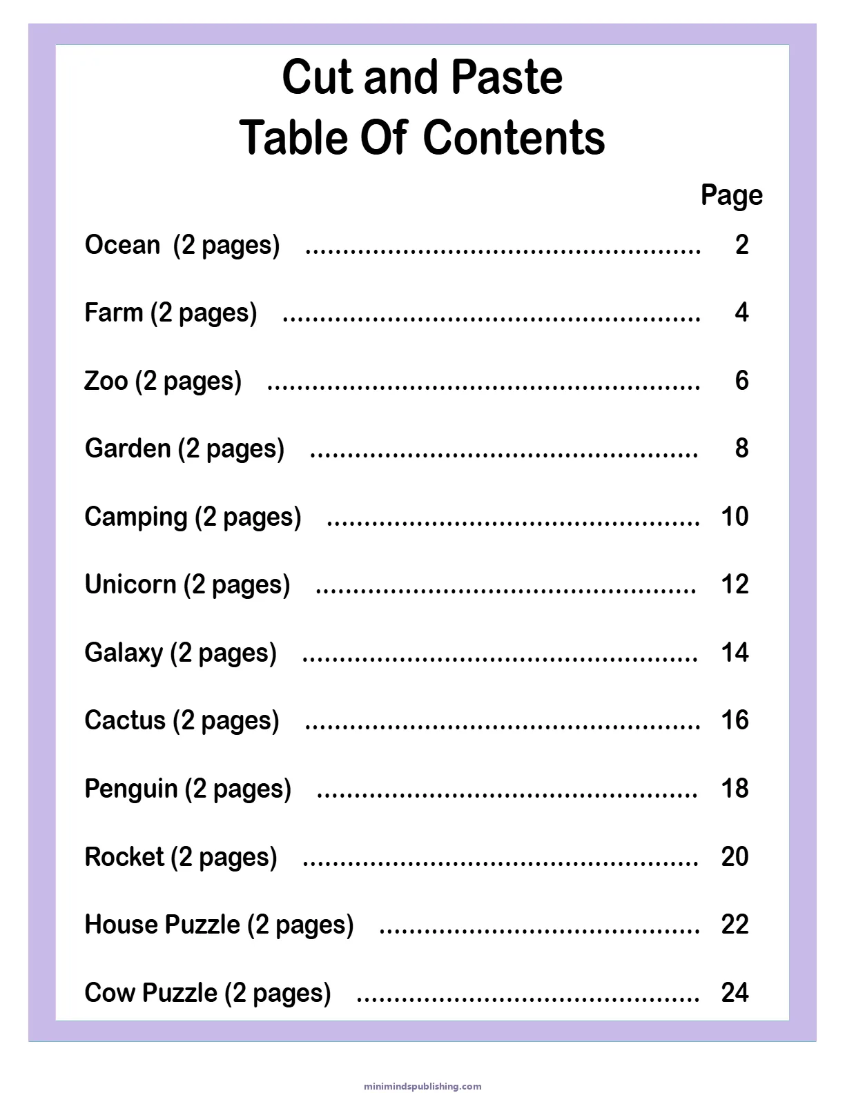 Cut and Paste 1 — free printable cut and paste activity sheet for ages 3-6