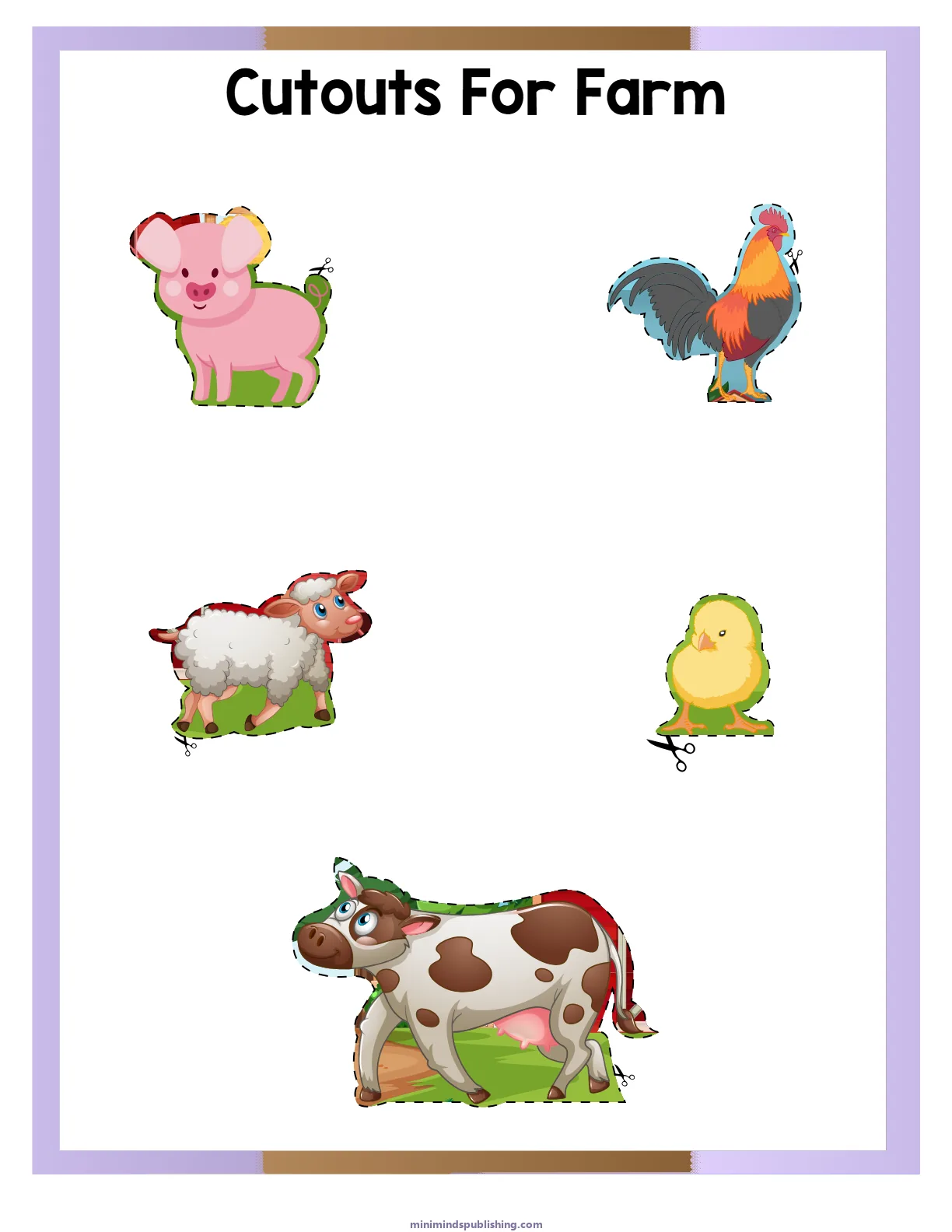Cut and Paste 4 — free printable cut and paste activity sheet for ages 3-6