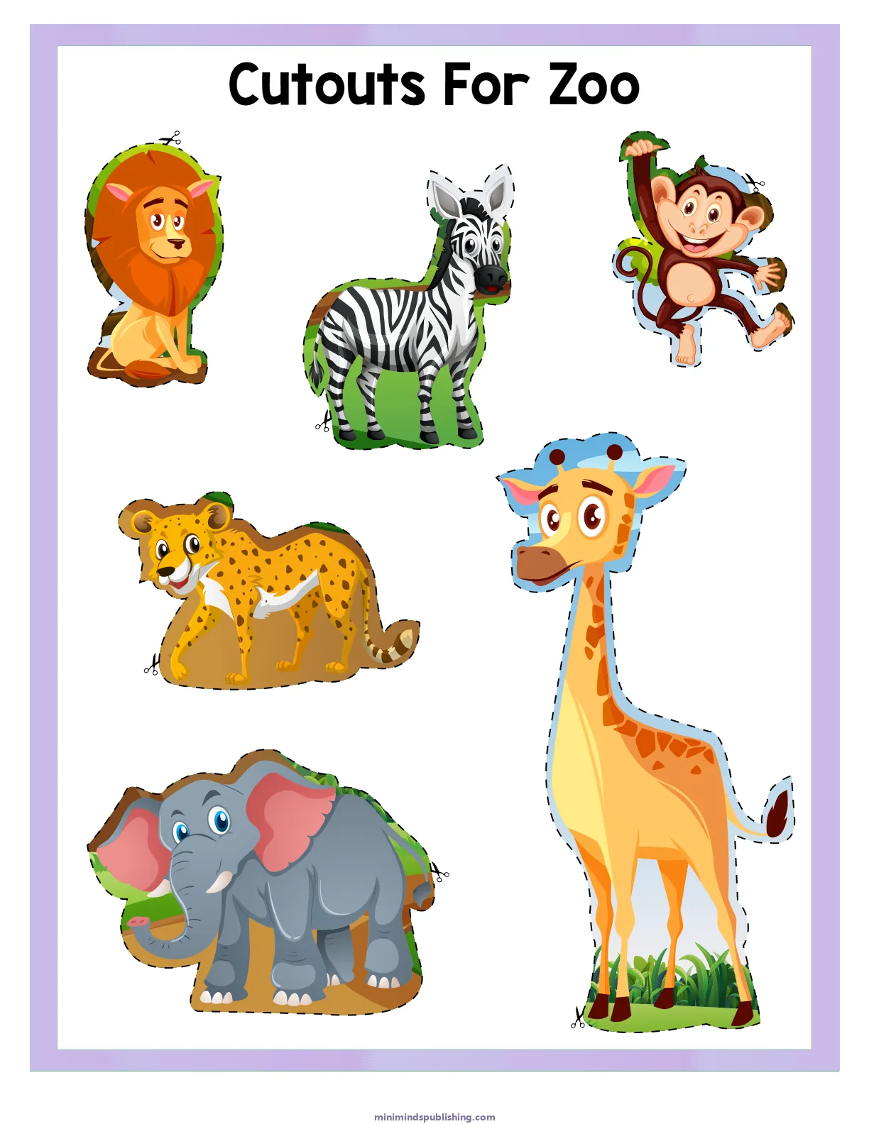 Cut and Paste 6 — free printable cut and paste activity sheet for ages 3-6