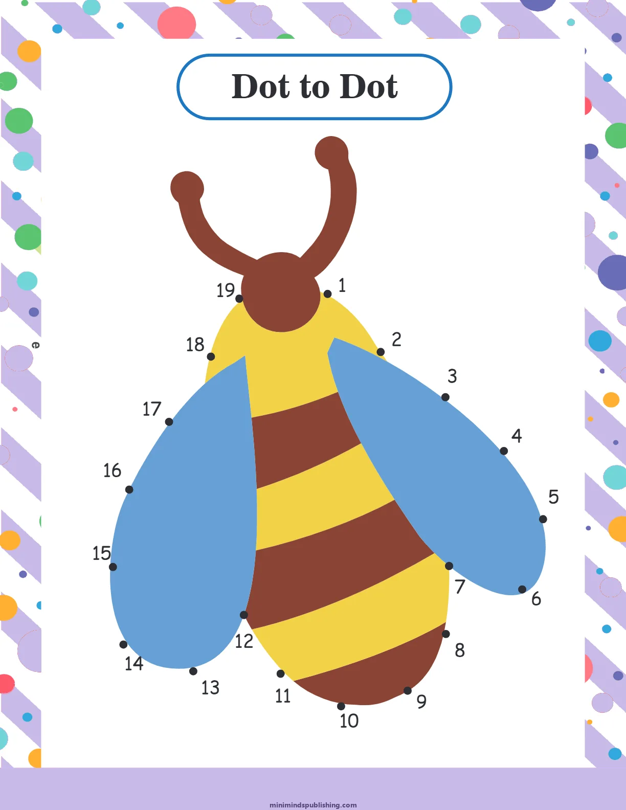 Dot to Dot 14 — free printable dot to dot activity sheet for ages 3-6