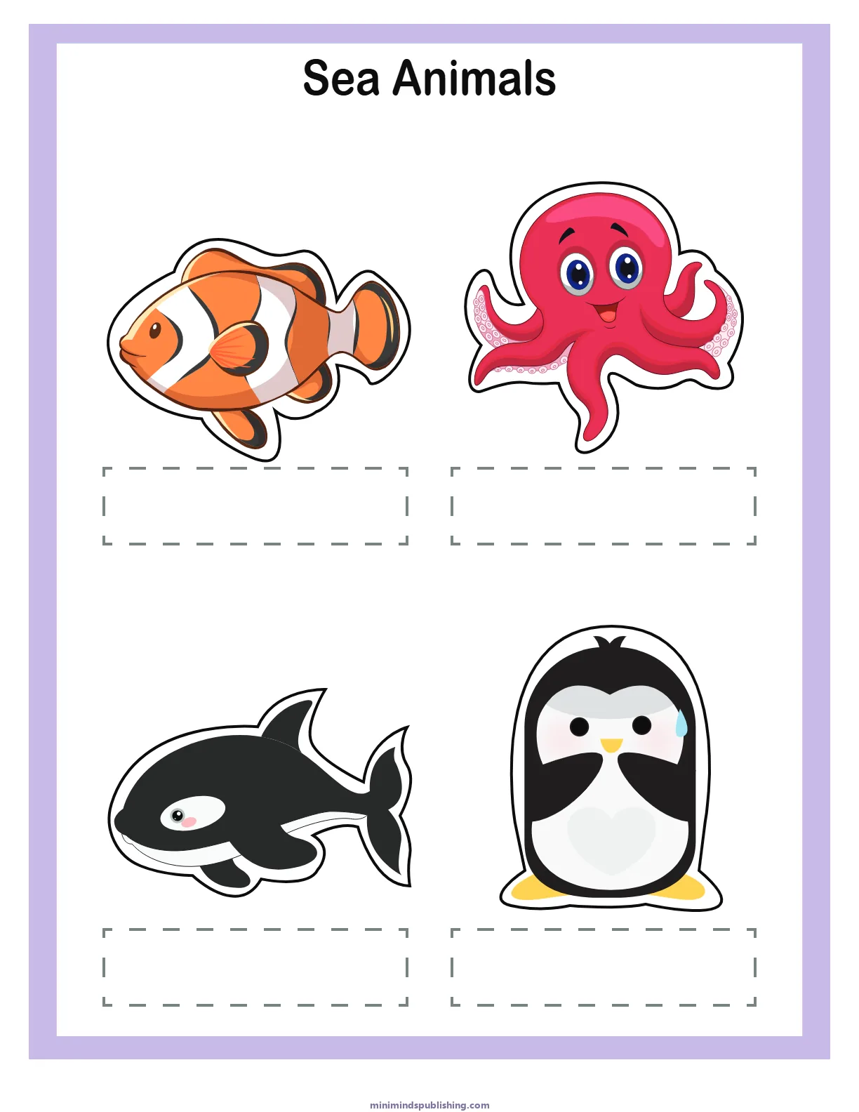 Finger Puppets 6 — free printable finger puppets activity sheet for ages 3-7