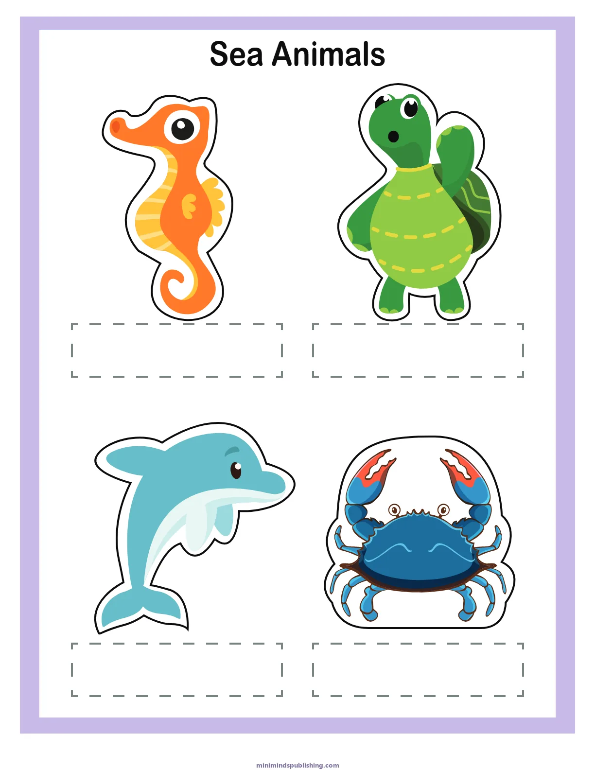 Finger Puppets 7 — free printable finger puppets activity sheet for ages 3-7